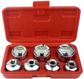 img 2 attached to 🔧 7-Piece Oil Filter Cap Wrench Tool Kit by Shonee Steel - Durable Set with 24mm, 27mm, 29mm, 30mm, 32mm, 36mm, and 38mm Sockets - Compatible with Mercedes Benz, VW, BMW, and More Oil Filter Housing