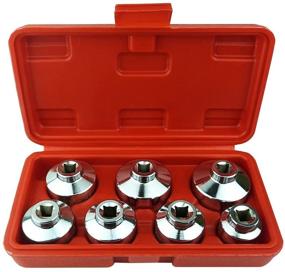 img 1 attached to 🔧 7-Piece Oil Filter Cap Wrench Tool Kit by Shonee Steel - Durable Set with 24mm, 27mm, 29mm, 30mm, 32mm, 36mm, and 38mm Sockets - Compatible with Mercedes Benz, VW, BMW, and More Oil Filter Housing