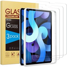 img 4 attached to 📱 SPARIN [3 Pack] Tempered Glass Screen Protector for iPad Air 4 / iPad Pro 11", 10.9 inch with Alignment Frame