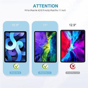 img 3 attached to 📱 SPARIN [3 Pack] Tempered Glass Screen Protector for iPad Air 4 / iPad Pro 11", 10.9 inch with Alignment Frame