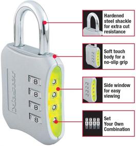 img 3 attached to 🔒 Master Lock 653D Set Your Own Combination Locker Padlock - 1 Pack, Assorted Colors