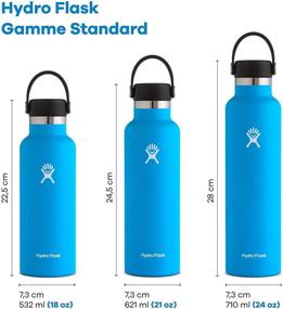 img 2 attached to Hydro Flask Sunflower Water Bottle - 18 oz, with Flexible Standard Mouth Flex Lid