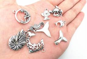 img 1 attached to Yansanido 40pcs Alloy Antique Silver Ocean Fish & Sea Creatures Charms Pendants for Bracelet and Necklace Making: A Cute Mix!