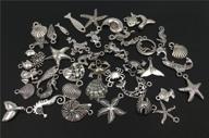 yansanido 40pcs alloy antique silver ocean fish & sea creatures charms pendants for bracelet and necklace making: a cute mix! logo