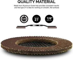 img 3 attached to 10Pc NEIKO 11108A Sanding Discs with 80 Grit Aluminum 🪚 Oxide Abrasive Wheel, Flat Type #27, 4.5''x7/8-Inch Flap Disc for Effective Grinding