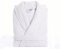 🛀 large/xl unisex terry cloth bathrobe in white - premium 100% turkish cotton by linum home textiles logo