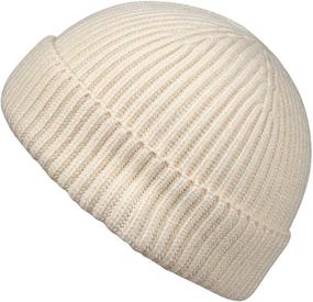 img 2 attached to 🎩 MaxNova Knit Cuffed Short Fisherman Beanie - Unisex Warm Hats for Men and Women