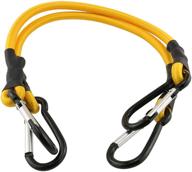 🔗 hj garden 2 pack of 8mmx45cm bungee cord with hook - heavy duty elastic straps with climbing hooks - strong shock cord tie down set, yellow logo