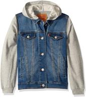 stylish levis hooded trucker jacket: vintage boys' clothing in jackets & coats logo