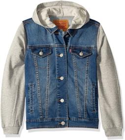 img 2 attached to Stylish Levis Hooded Trucker Jacket: Vintage Boys' Clothing in Jackets & Coats