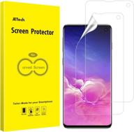 📱 максимальная защита для samsung galaxy s10: jetech tpu ultra hd защита экрана, дружественный к чехлу, 2 штуки. логотип