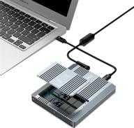 внешний блок thunderbolt 3 dual-slot m.2 nvme ssd с совместимостью thunderbolt 2 для нового процессора m1 логотип