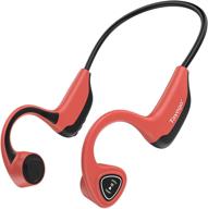 🎧 красные беспроводные наушники tayogo bone conduction с встроенным микрофоном - bluetooth открытые беспроводные наушники для бега, спорта и фитнеса логотип