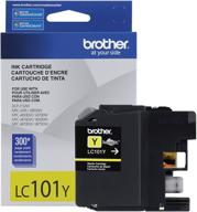 🟨 enhanced brother lc101y yellow ink cartridge for improved printing performance logo