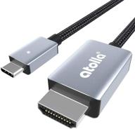 🔌 кабель atolla usb c длиной 6 футов с разъемом hdmi - переходник type c к hdmi для ipad pro, macbook, samsung galaxy, surface pro - совместим с thunderbolt 3. логотип