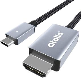 img 4 attached to 🔌 Кабель Atolla USB C длиной 6 футов с разъемом HDMI - переходник Type C к HDMI для iPad Pro, MacBook, Samsung Galaxy, Surface Pro - совместим с Thunderbolt 3.