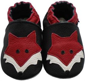 img 3 attached to 🦋 Mejale Soft Sole Leather Moccasins: Cartoon Butterfly Baby Shoes for Infants & Toddlers - Snug First Walker Slippers