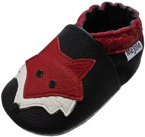 img 4 attached to 🦋 Mejale Soft Sole Leather Moccasins: Cartoon Butterfly Baby Shoes for Infants & Toddlers - Snug First Walker Slippers