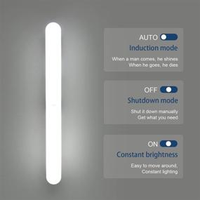 img 3 attached to USB Rechargeable Motion Sensor LED Lights - Portable Wireless Closet Lights with Magnetic Stick-On, Ideal for Wardrobe, Cupboard, Stairs, Kitchen, Bedroom - 2 Pack