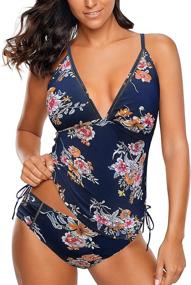 img 2 attached to LookbookStore Womens Pieces Tankini Swimsuit Women's Clothing