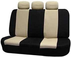 img 3 attached to 🚗 FH Group FB051 Beige Universal Split Bench Seat Cover – Fit Most Vehicles with Right/Left 40/60 Split and 50/50 Split