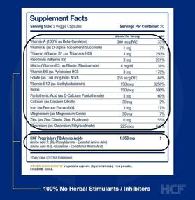 img 3 attached to 🧠 HCF Счастливый, спокойный и сосредоточенный - Мозговое питание для сосредоточенности, внимания, концентрации и настроения (90 штук) - ФК Завод аминокислот, витаминов и минералов - Проверено проектом Non-GMO.