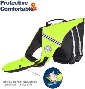 img 2 attached to 🐶 Optimized French Bulldog Life Jacket - Pet Life Vest with Handle & Reflective Design for Swim, Pool, Beach, Boating