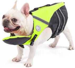 img 4 attached to 🐶 Optimized French Bulldog Life Jacket - Pet Life Vest with Handle & Reflective Design for Swim, Pool, Beach, Boating