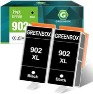 🖨️ переработанный картридж greenbox замена для hp 902xl 902 - officejet pro 6978 6968 6958 6962 6960 6970 6979 6950 6951 6954 6975 принтер (2 черный) логотип