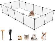 🏞️ versatile small pet playpen: portable diy 12-panel cage for hamster, guinea pig, ferret, bunny, and more! indoor & outdoor enclosure - plastic hamster yard fence (13.8 x 13.8 inches) логотип