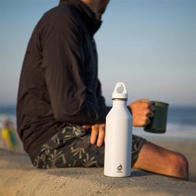 img 2 attached to 💧 Mizu M8 Stainless Steel Bottle 25 oz. - Narrow Mouth & Loop Cap: Sleek and Practical Hydration Solution