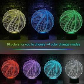 img 3 attached to 3D Illusion Basketball Lamp: 16 Color Changing Night Light for Sports Fans – Perfect Birthday Gift, Xmas Decoration with Remote Control and USB Cable