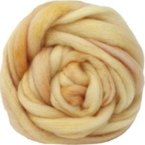 img 4 attached to 🧶 Wool Roving Hand Dyed: Super Soft BFL Combed Top for Easy Hand Spinning - Ideal for Felting, Weaving, Wall Hangings. Peach Tone, 1 Ounce.