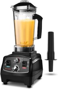 img 4 attached to Max 1800W High Power Professional Blender for Kitchen - WantJoin Countertop Blender with Timer, Smoothie Maker 2200ml for Crushing Ice, Frozen Dessert, Soup, and Fish. Perfect for Home and Commercial Use.