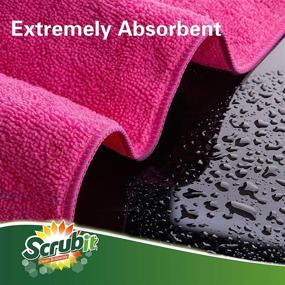 img 3 attached to 🧽 SCRUBIT 24 Pack Microfiber Cleaning Cloth - Lint Free & Streak Free Towels for House, Cars, Kitchen and Screens - Highly Absorbent & Soft Wash Cloths (12 x 16)