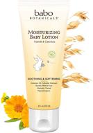 babo botanicals moisturizing lotion - plant-based face & body cream for sensitive or dry skin - colloidal oatmeal, organic calendula & shea butter - 8 fl. oz. logo