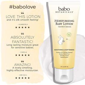 img 1 attached to Babo Botanicals Moisturizing Lotion - Plant-Based Face & Body Cream for Sensitive or Dry Skin - Colloidal Oatmeal, Organic Calendula & Shea Butter - 8 fl. oz.