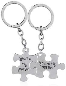 img 4 attached to Person Puzzle Keychain Jewelry Valentines
