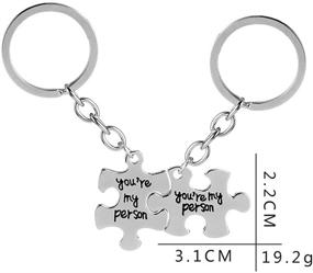 img 2 attached to Person Puzzle Keychain Jewelry Valentines