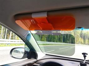 img 4 attached to 🌞 Enhanced Car Sun Visor Extender: Anti Glare Blocker with HD Day-Night Tinted Lens Shield for Windshield Glare and Sun Protection