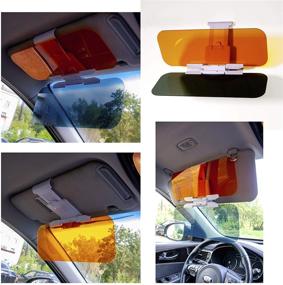 img 3 attached to 🌞 Enhanced Car Sun Visor Extender: Anti Glare Blocker with HD Day-Night Tinted Lens Shield for Windshield Glare and Sun Protection