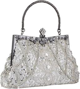 img 3 attached to 👝 Элегантные винтажные бисерные клатчи для женщин от KISSCHIC: идеальные вечерние сумочки для свадебных вечеринок