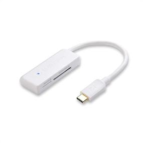 img 4 attached to 📷 Cable Matters USB C Dual Slot Card Reader (White) - Compatible with Thunderbolt 4 / USB4 / Thunderbolt 3 Ports for Micro SD, SDHC, SDXC Memory Cards