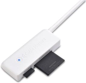 img 1 attached to 📷 Cable Matters USB C Dual Slot Card Reader (White) - Compatible with Thunderbolt 4 / USB4 / Thunderbolt 3 Ports for Micro SD, SDHC, SDXC Memory Cards