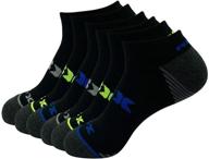 🧦 rbx active men's basics cushioned x-dri quick dry ankle socks 6-pack: ultimate performance & comfort logo