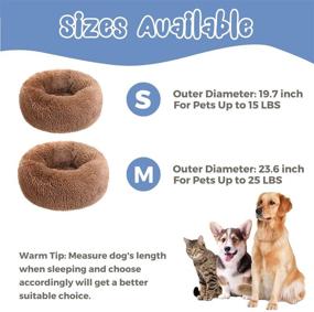 img 1 attached to 🍩 BAROMGA Plush Donut Dog Bed: Cozy, Washable Cushion for Deep Sleep - Cat & Dog Cuddler Pillow