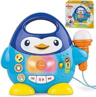 penguin karaoke buddy: fun toy with microphone, music player, preset melodies, and echo effect – perfect for toddlers 18 months and up! logo