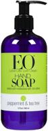 🌿 peppermint & tea tree liquid hand soap - 12 oz by eo products logo