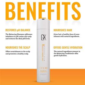 img 2 attached to GK HAIR Global Keratin Balancing Conditioner (10.1 Fl Oz/300ml) - For Oily, Color Treated Hair - Daily Use After Shampoo - Conditioning Deep Cleanser & Impurities Remover - Restores pH Levels