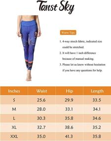 img 3 attached to 🏋️ Tanst Sky Womens High Waisted Yoga Pants: Tummy Control Leggings for Effective Workout & Running